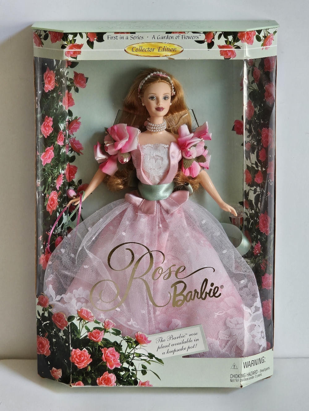 Barbie Doll Collector Edition Rose Barbie 1st in Series 1998 NIB